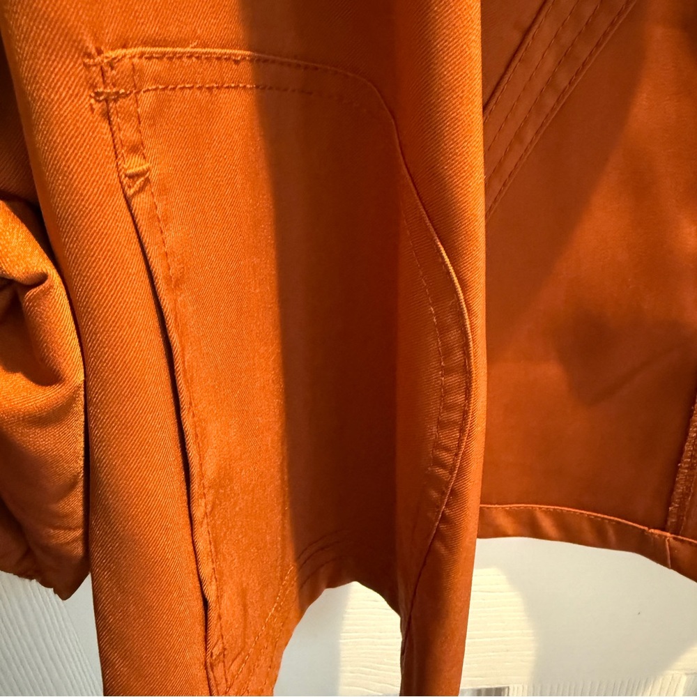 Max Studio Rust Open Front Utility Style Jacket - Picture 7 of 9